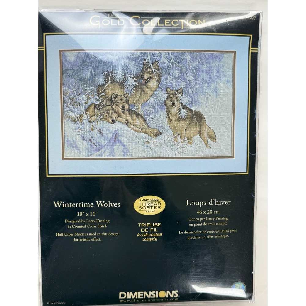 Dimensions Gold Collection Wintertime Wolves Counted Cross Stitch Kit 35227 New